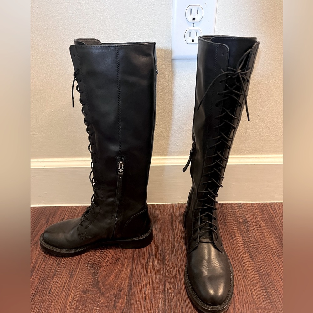 Sam Edelman Nance Knee High Lace Up Boots